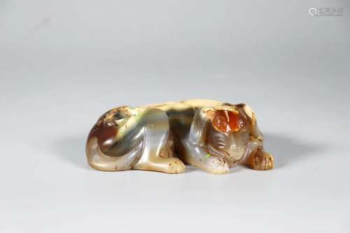 Carved Agate Recumbent