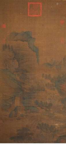 LI XIONGCAI, CHINESE LANDSCAPE PAINTING PAPER SCROLL