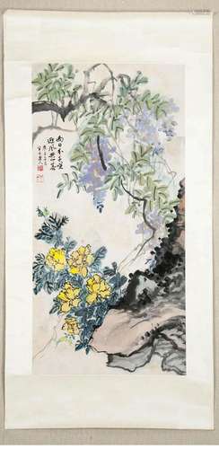 CHEN BANDING, CHINESE FLOWER PAINTING ON PAPER