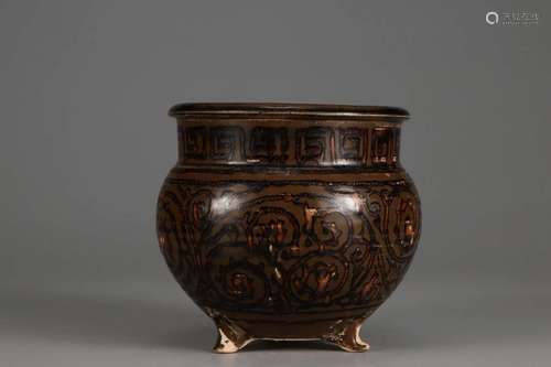 JIZHOU KILN FLORAL CENSER