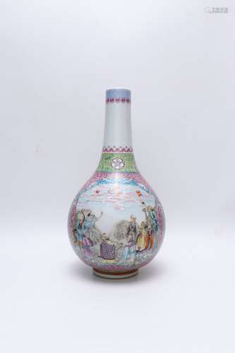 Qianlong Period Enamel Color Lohan Bottle, China