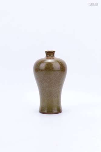 Brown Glaze Porcelain Prunus Vase, China