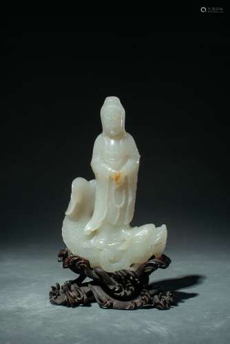 Qing Dynasty Hetian Jade Guanyin , China