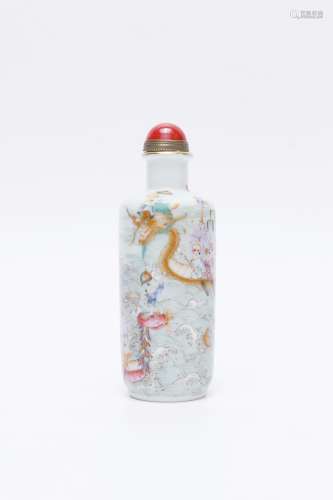 Qianlong Period Famille Rose Porcelain Snuff Bottle, China