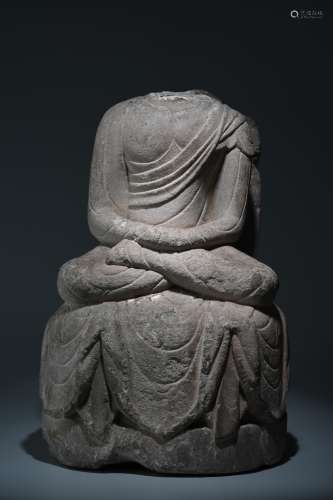 隋 石雕釋迦牟尼坐像