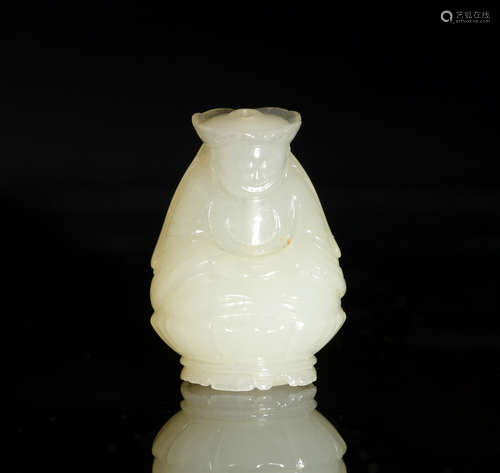 Chinese Jade Buddha, 18th Century or Earlier