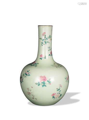 Chinese Celadon Famille Rose Tianqiu, Republic