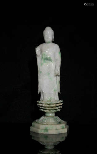 Chinese Jadeite Statue of Buddha, Republic