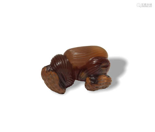 Chinese Agate Carving of Peanuts, 18-19th Century