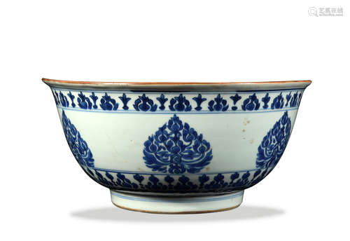 Chinese Blue and White Bowl, 17th Century