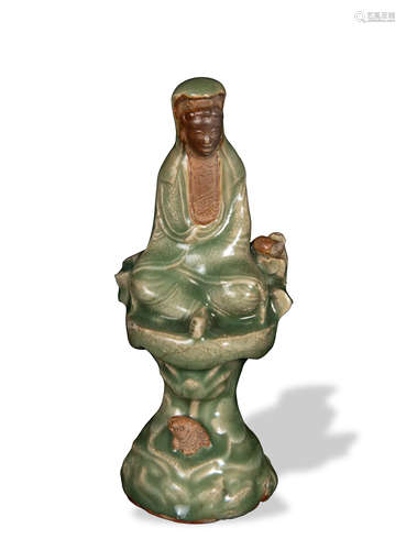 Chinese Longquan Celadon Guanyin, Song/Yuan