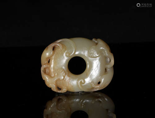 Chinese Jade Chilong Bi, Ming or Earlier