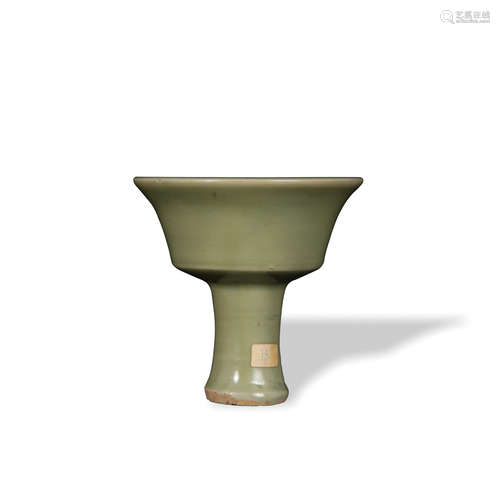 Chinese Longquan Celadon Stem Cup, Song/Yuan