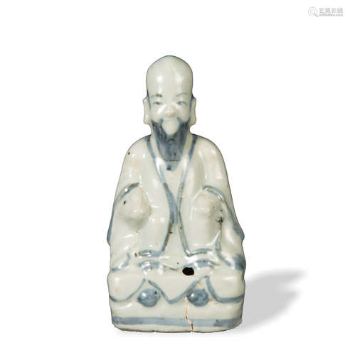 Chinese Blue and White Statue of Shou, Ming Wanli