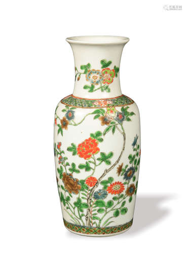 Chinese Wucai Vase, Jiangxi Ciye, Republic