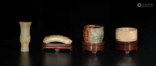 4 Chinese Jade Carvings, Ming Dynasty or Earlier