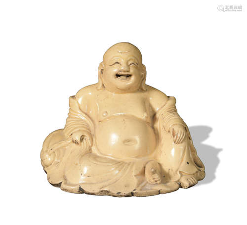 Chinese Ceramic Statue of Budai, Ming Dynasty