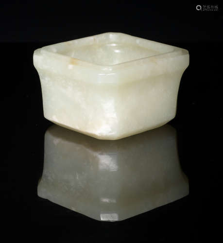 Chinese Jade Square Cup, 19th Century