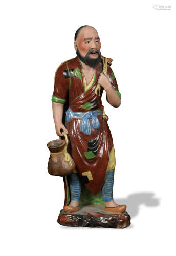 Chinese Statue of a Fisherman, Zeng Longsheng Style