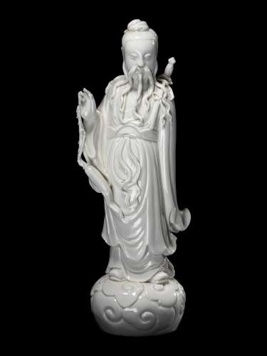 A Blanc-de Chine Porcelain Figure of a Daoist Immortal Heigh...