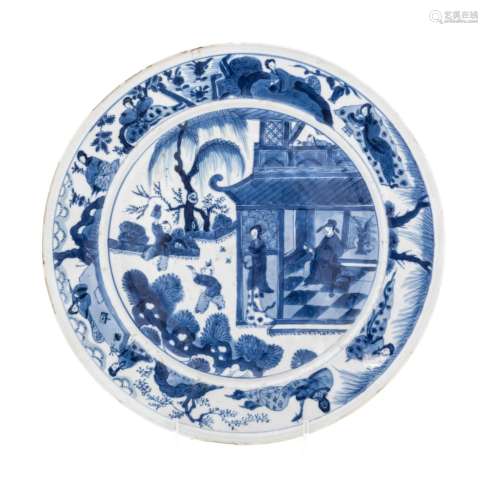 A Chinese Export Blue and White Porcelain Plate Diameter 10 ...