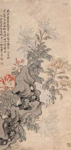 Huang Shanshou Image: 41 x 18 1/2 in., 104.5 x 48 cm.