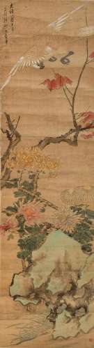 Zhang Xiong Image: 61 x 15 1/2 in., 151 x 40 cm.