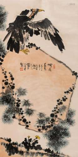 Pan Tianshou Image: 53 x 26 3/4 in., 134.6 x 68 cm.