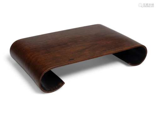 A Rosewood Scroll-Form Stand Length 19 1/4 x width 11 1/4 x ...