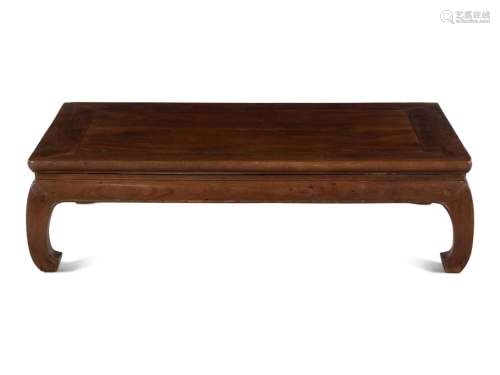 A Tieli Wood Kang Table, Kangzhuo Length 40 x height 11 x de...