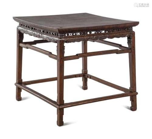 A Hardwood Square Center Table, Baxianzhuo Width 34 x length...