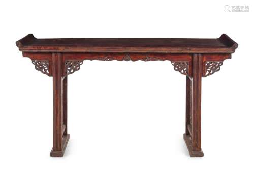 A Elmwood Altar Table, Qiaotou'an Length 62 1/2 x heigh...