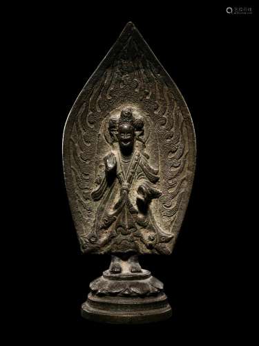 A Bronze Votive Figure of Buddha Height 8 1/2 in., 21.59 cm.
