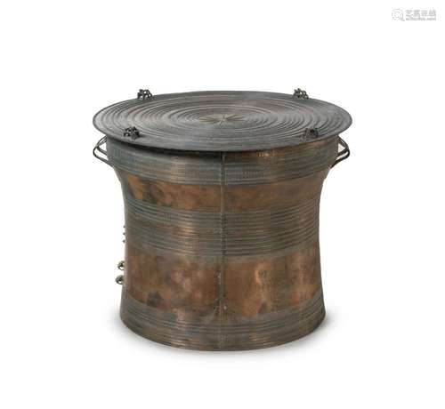 A Laotain Bronze Rain Drum Width 19 in. x height 24 in., 48....