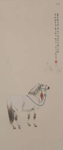 A HORES PAINTING 
PAPER SCROLL
HUANG JUNBI MARK