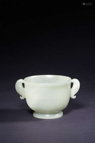 A WHITE JADE CUP,QING DYNASTY