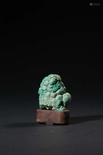 A CARVED TURQUOISE MOUNTAIN,QING DYNASTY