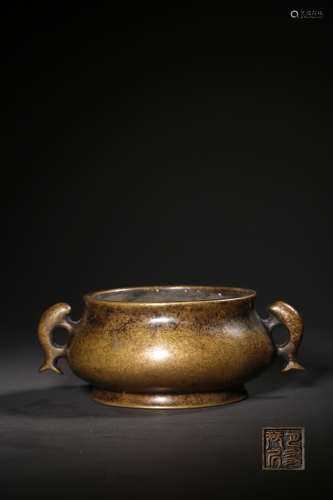 A BRONZE CENSE ,QING DYNASTY