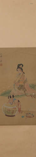 A Hu yefo's figure painting