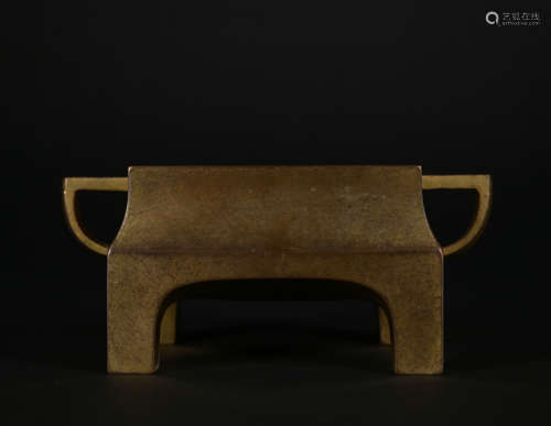 A bronze censer