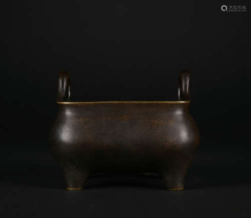 A bronze censer