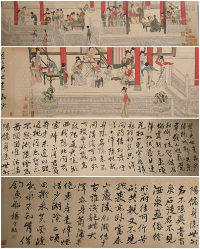 A Chou ying's figure hand scroll
