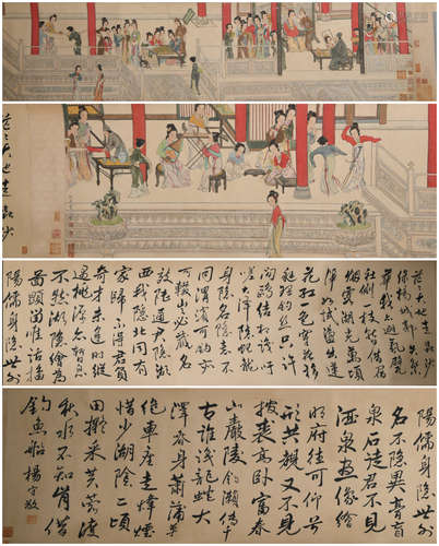 A Chou ying's figure hand scroll