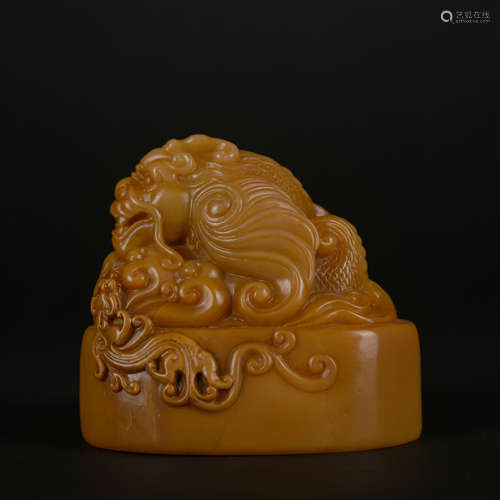 A Shou shan stone 'beast' seal