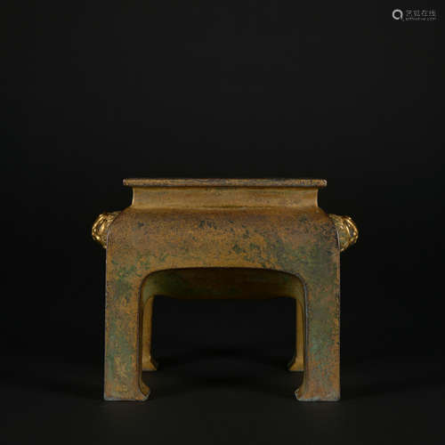 A bronze censer