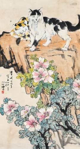 徐悲鴻（1895-1953） 雙貓圖