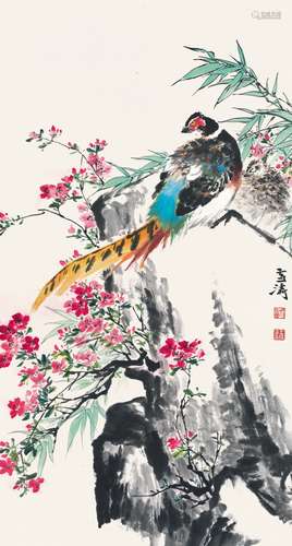 王雪濤（1903-1982） 富貴錦雞圖