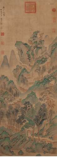 A LANDSCAPE PAINTING 
SILK SCROLL
YANG JIN  MARK