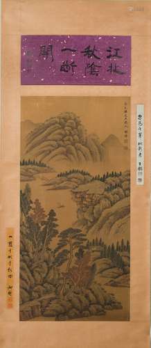 A LANDSCAPE PAINTING 
SILK SCROLL
YANG JIN MARK