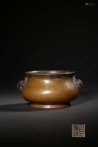 A BRONZE CENSER,QING DYNASTY